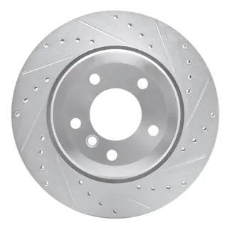 R1 Concepts EDZ-31066R Brake Rotor Drilled and Slotted Silver